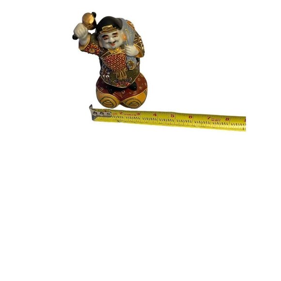 Vintage Japanese Kutani Figurine Man on Kegs 1960s Porcelain - Picture 10 of 10